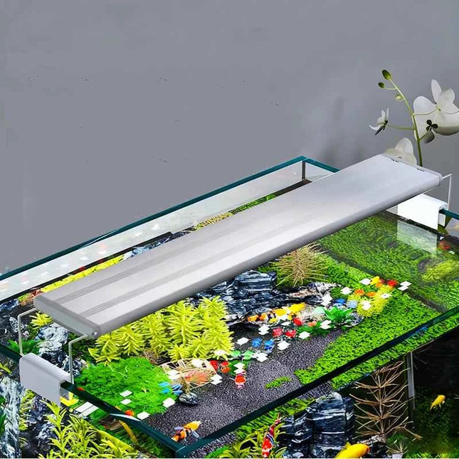 USB Fish Tank Clip Light, Dimmable Color, LED Aquarium Light for Aquatic Plant Grow Landscapes Decoration with Timer Function