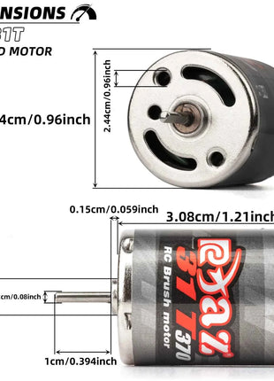 370 380 390 Brushed Motor DC MOTOR 30A KIT for 1:10 1:12 1:14 1:16 1:24 RC Monster CRAWLER AXIAL SCX24 B17 TAM54393 B17 TRX 7075