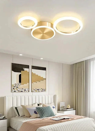 Plafoniera moderna a LED ad anello creativo per la casa, soggiorno, dimmerazione remota, camera da letto, lampadario a soffitto, apparecchio di illuminazione per interni