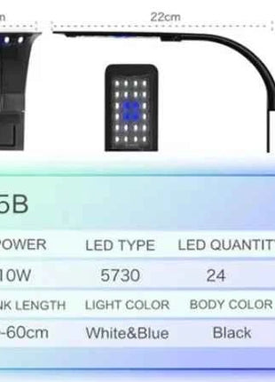 LED Aquarium Light Lighting plants Grow Light 5W/10W Aquatic Plant Lighting Waterproof Clip-on Lamp For Fish Tank