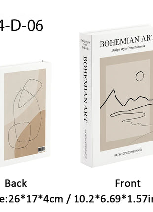 Boho Bauhaus Picasso Matisse Cucina Libri finti Decorazione Tavolino di moda di lusso Scatola portaoggetti decorativa Decorazione estetica