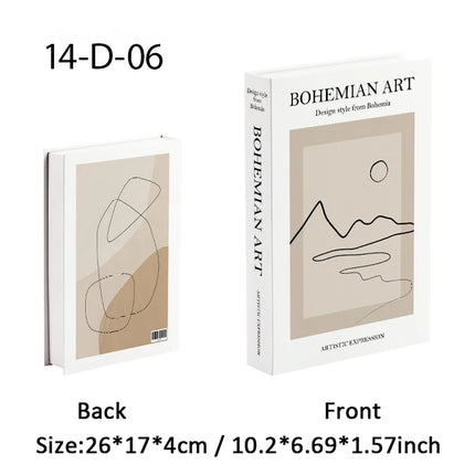 Boho Bauhaus Picasso Matisse Cucina Libri finti Decorazione Tavolino di moda di lusso Scatola portaoggetti decorativa Decorazione estetica