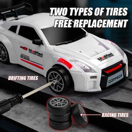New 4WD Remote Control Drift Car Full Size 1:24 Mini Remote Control Racing Car Model 2.4G Radio High Speed RC Car Boy Toy Gift