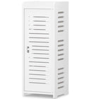 Free bathroom cabinet with 1 door for house, kitchen, living room and hallway, 80x30x30cm, White
