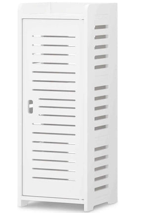 Free bathroom cabinet with 1 door for house, kitchen, living room and hallway, 80x30x30cm, White