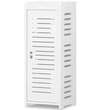 Free bathroom cabinet with 1 door for house, kitchen, living room and hallway, 80x30x30cm, White