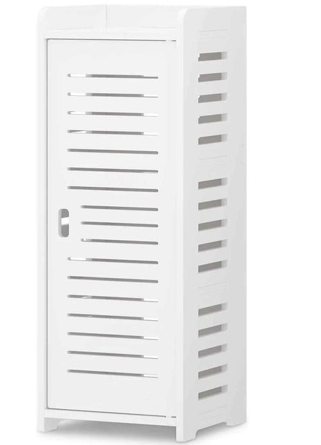 Free bathroom cabinet with 1 door for house, kitchen, living room and hallway, 80x30x30cm, White