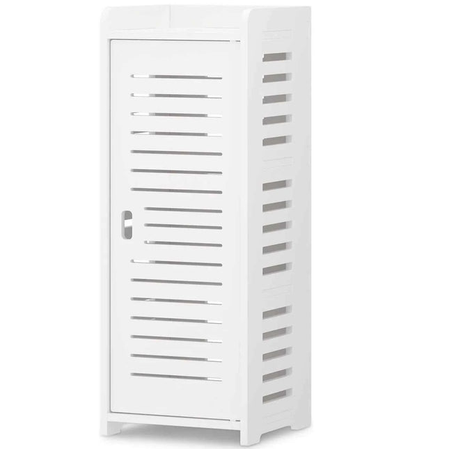 Free bathroom cabinet with 1 door for house, kitchen, living room and hallway, 80x30x30cm, White