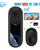 Campanello video WiFi 5G 2.4G Campanello senza fili 1080P Tuya APP Telecamera citofono intelligente Campanello impermeabile IP65 con batteria da 7000 mAh
