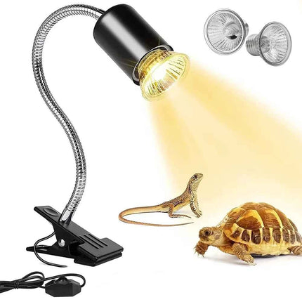 Reptile Heat Lamp With US EU Power Cord Rotatable Basking Spot Light Simulated Sunlight For Turtle Lizard Dimmable Heating Lamp