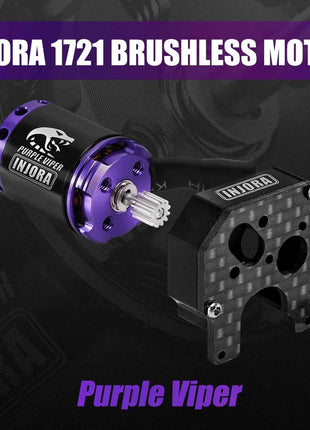 INJORA MBL32 G2 Waterproof Brushless ESC & 1721 Purple Viper Outrunner Motor for 1/24 Axial SCX24