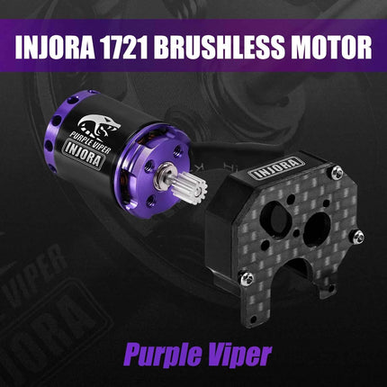 INJORA MBL32 G2 Waterproof Brushless ESC & 1721 Purple Viper Outrunner Motor for 1/24 Axial SCX24