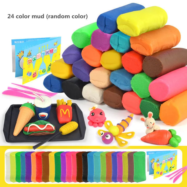 12 colori creativi per bambini giocattolo di argilla set di strumenti per plastilina macchina per gelato con noodle per hamburger kit di giocattoli per case da gioco con stampo fai da te