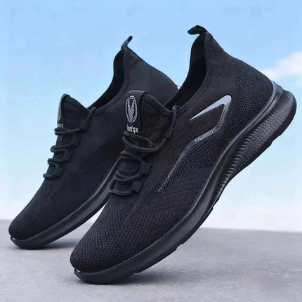 Scarpe da ginnastica in maglia da uomo leggere e traspiranti Scarpe da allenamento antiscivolo per la corsa di basket Scarpe sportive bianche nere Suola in PU