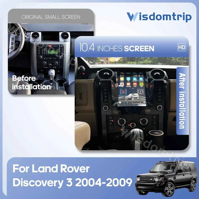 For Land Rover Discovery 3 2004-2009 intelligent multimedia video player radio GPS 4G WiFi Carplay+Auto Android13