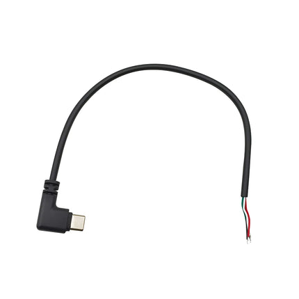 1 pz 2 pin 4 pin tipo-c micro USB USB 2.0 una spina maschio testa a gomito cavo di alimentazione connettore di saldatura linea di riparazione fai da te 0.25 m 0.3 m 1 m