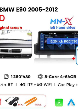 MEKEDE 8 Core Android 14 For BMW 3 Series E90 E91 E92 E93 2005-2012 Car Radio Multimedia Player Wireless CarPlay Auto All-in-one