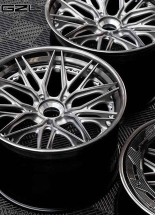 Cerchi in Fibra di Carbonio LSGZL 20 22 24 26 Pollici, Ruote Nere 5x114.3 5x120 5x130 per Auto Passeggeri, Compatibili con Bentley e McLaren