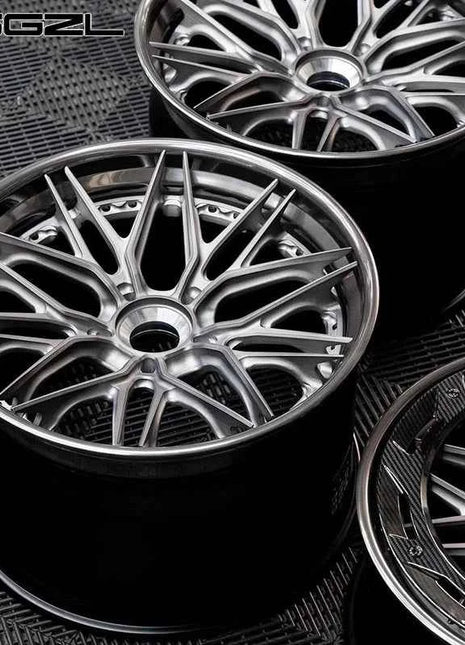 Cerchi in Fibra di Carbonio LSGZL 20 22 24 26 Pollici, Ruote Nere 5x114.3 5x120 5x130 per Auto Passeggeri, Compatibili con Bentley e McLaren
