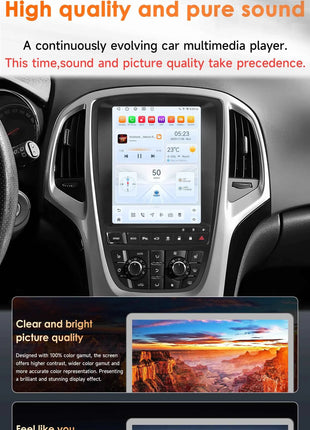 9.7" Hizpo CarPlay Android Car Radio for Opel Astra J Buick Verano 2009 - 2015 Tesla Style Screen GPS DSP 360CAM  Snapdragon6115