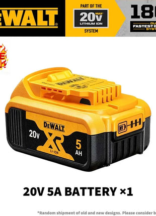 Batteria Originale Dewalt 20V MAX 5Ah 6Ah 18650 ‌ Batteria agli Ioni di Litio XR per Utensili Elettrici, 120W Alta Potenza, Ricaricabile, Batteria di Ricambio