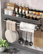 Portaspezie da Parete con Dispenser Olio e Aceto - Organizer Cucina