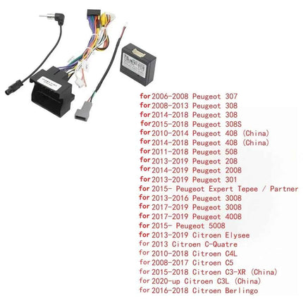 Sollevare PSA-RZ-65 Canbus Box 16 Pin Car Stereo Android Cablaggio per Peugeot Citroen Berlingo 2015+ C4 /C-quatre/C4L / C3 XR /C5/DS6