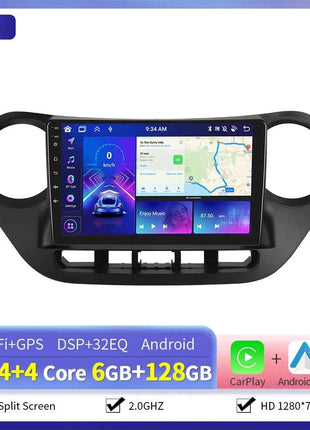 Camecho 6+128G Car Radio Wireless CarPlay Android Auto For Hyundai I10 2014-2017 Car Intelligent Systems GPS Stereo 4G WiFi RDS