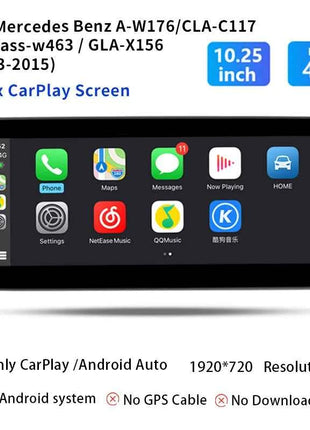 10.25"Qualcomm 665 Wireless Carplay Android 14 For Mercedes Benz CLA C117 X117 X156 W176 2013-2019 Radio Multimedia ScreenStereo