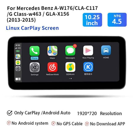 10.25"Qualcomm 665 Wireless Carplay Android 14 For Mercedes Benz CLA C117 X117 X156 W176 2013-2019 Radio Multimedia ScreenStereo