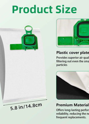 10 Pcs Dust Bag Compatible with Vorwerk VK140 VK150 Garbage Bag FP140 Bo Speed Kobold Vacuum Cleaner