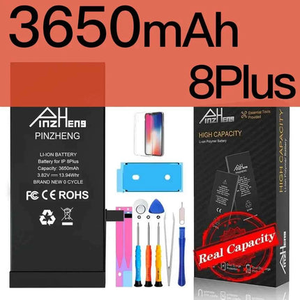 PINZHENG Real High Capacity Battery For iPhone 8 SE2020 6 6S 7 8Plus X Xs Max Xr Phone Replacement Batteries Warranty One Year
