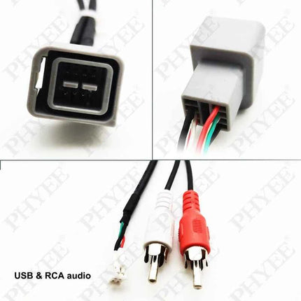 Cablaggio radio per Lada Vesta 2015-2018, connettore da 16 pin a connettore ISO, cavo adattatore USB, spina audio RCA, per Android per auto