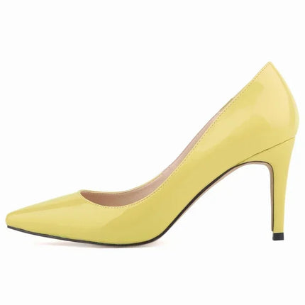 Décolleté da donna di grandi dimensioni Tacchi alti classici a punta Tacchi a spillo sexy da 9 cm Scarpe da festa di nozze rosse da donna eleganti e confortevoli