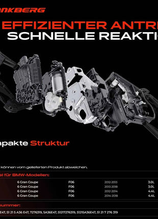 Frankberg 1x Serratura Porta Anteriore Sinistra per BMW 6 Gran Coupé F06 3.0L 4.4L 2012-2018 7276319 5A36E47 51215 A36E47 7276319 5A36E47