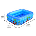Piscina gonfiabile per bambini, bambini piccoli, adulti, piscina gonfiabile in PVC per feste acquatiche interne ed esterne, blu