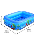 Piscina gonfiabile per bambini, bambini piccoli, adulti, piscina gonfiabile in PVC per feste acquatiche interne ed esterne, blu