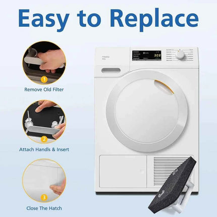 4 Pack Plinth Filter for Miele T1 Dryer, 9164761 Heat Pump Tumble Dryer Filter Toe-Kick Lint Filter Foam Sponge