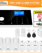 KERUI WIFI GSM Alarm System with Support for 3 Wired Zones, Tuya Smart Compatible Anti-Theft Home Alarm, 433MHz PIR Sensor for Security Protection