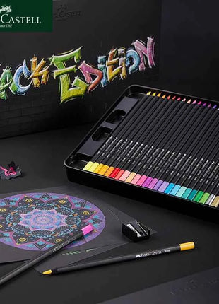 Faber-Castell Oil-Based Colored Pencils Set 48/72 – Professional Sketch & Coloring Pencil Set in Metal Tin Box