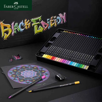 Faber-Castell Oil-Based Colored Pencils Set 48/72 – Professional Sketch & Coloring Pencil Set in Metal Tin Box