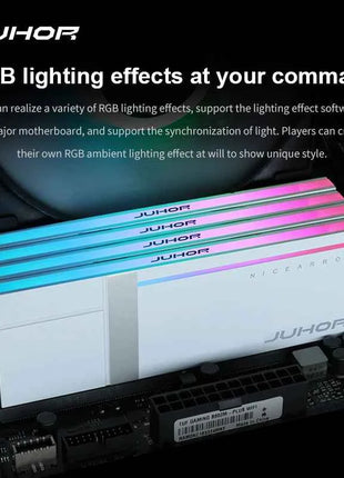 JUHOR Memoria Ram RGB DDR5 16GB DDR5 32GB(16GBX2) 6000MHz 7200MHz 8000MHz UDIMM Desktop UDIMMRAM PC Computer Memory Hynix Chip