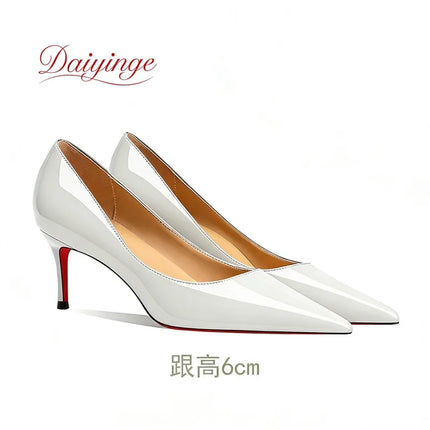 Scarpe da Donna 2026 di Tendenza Lusso con Suola Rossa Tacchi Alti a Punta Stiletto 12 cm Comode per Feste e Cerimonie
