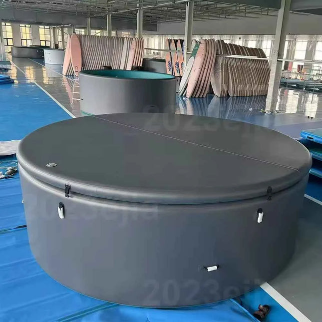 Piscina Gonfiabile Portatile Grande per Famiglie, Piscina Fuori Terra DWF per Esterni, Piscina Gonfiabile Rinforzata per Bambini e Adulti