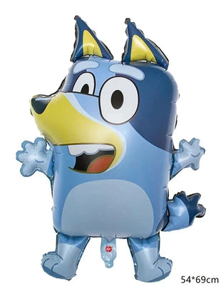 Palloncini Bluey Bingo Party Buon compleanno Banner Cane blu Palloncini Sfondo Adesivi Decorazione Cake Topper Stoviglie usa e getta
