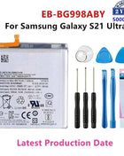 Original Quality Battery For Samsung S21 Ultra S21 Plus S20 FE A51 A70 A41 Note 20 Ultra A02S Phone Bateria Replacement