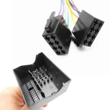 Cablaggio Quadlock, per autoradio ISO, cavo elettrico automobilistico, compatibile con VW, Seat, Skoda, BMW, Ford