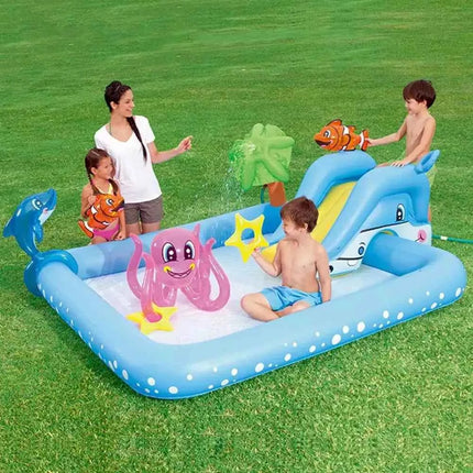 Centro giochi gonfiabile per bambini Giochi d'acqua Pad Piscina gonfiabile per bambini Piscina da bagno per cortile esterno
