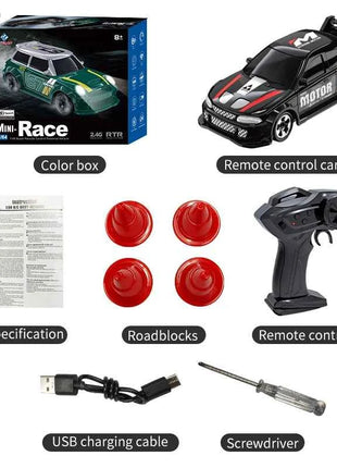2026 New Kf20 1:64 Drift Rc Car Four-wheel remote-controlled racing car Full proportions Desk Competition Toy Boys Ideal gifts.