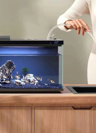 Xiaomi Smart Fish Tank 20L Work With Mijia APP Mobile controlled remote feeding Smart Lighting System Light Aquarium